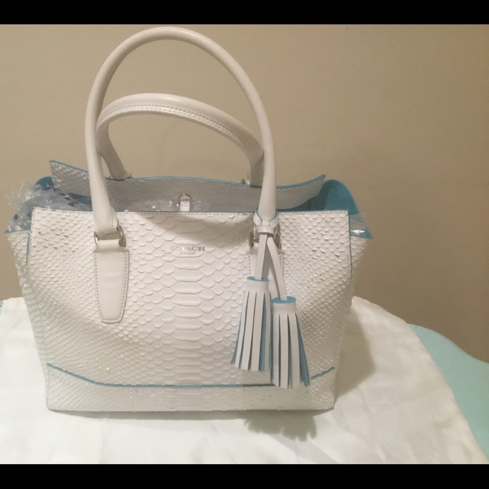 🆕LISTING RARE 💥COACH White Python Bag - Picture 2 of 8
